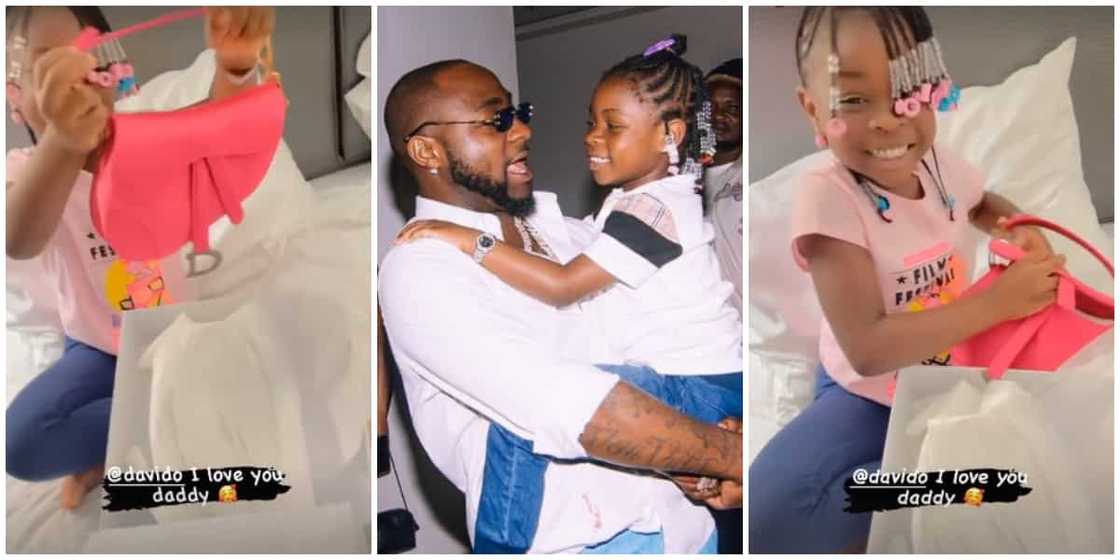 Thank You, Daddy: Imade Receives Expensive Dior Saddle Bag as Birthday Gift From Davido Thank You, Daddy: Imade Receives Expensive Dior Saddle Bag as Birthday Gift From Davido