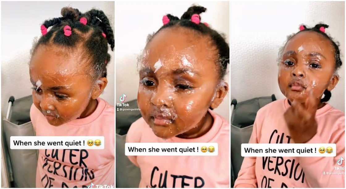 Beautiful girl stuns many, uses mum cream to smear her face in adorable video Beautiful girl stuns many, uses mum cream to smear her face in adorable video