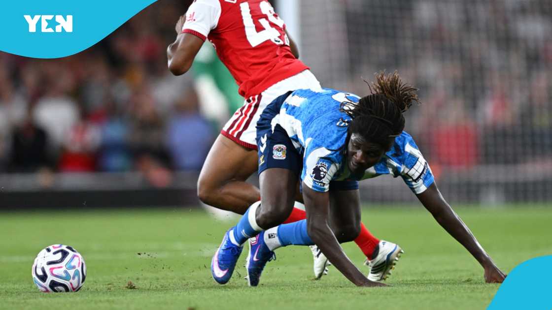Arsenal vs Coventry, Caleb Yirenkyi, Caleb Yirenkyi's parents, Coventry City, Yirenkyi's Premier League debut, Arsenal, Caleb Yirenkyi's performance, Frank Lampard Coventry.