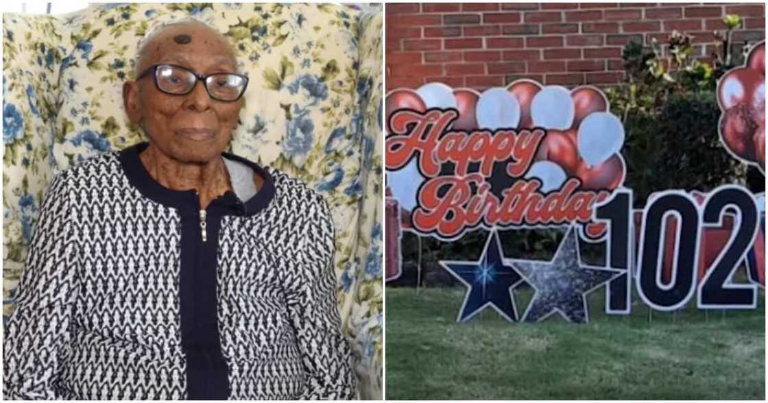 African-American woman turns 102. African-American woman turns 102.