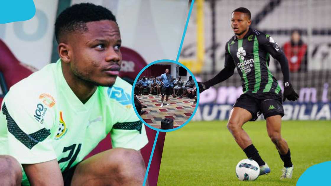 Lawrence Agyekum hits the dance floor during initiation. Lawrence Agyekum hits the dance floor during initiation.