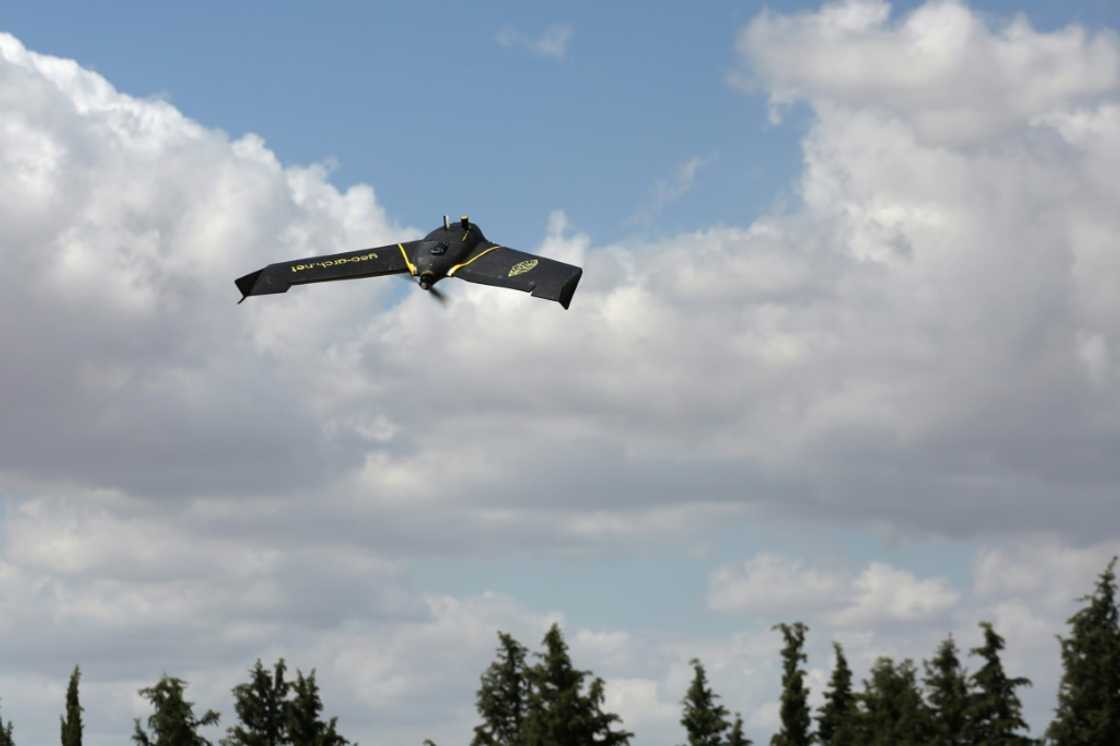 A drone from the RoboCare startup company flies over an agricultural area to scan the trees and assess their overall health in the region of Nabeul, Tunisia A drone from the RoboCare startup company flies over an agricultural area to scan the trees and assess their overall health in the region of Nabeul, Tunisia