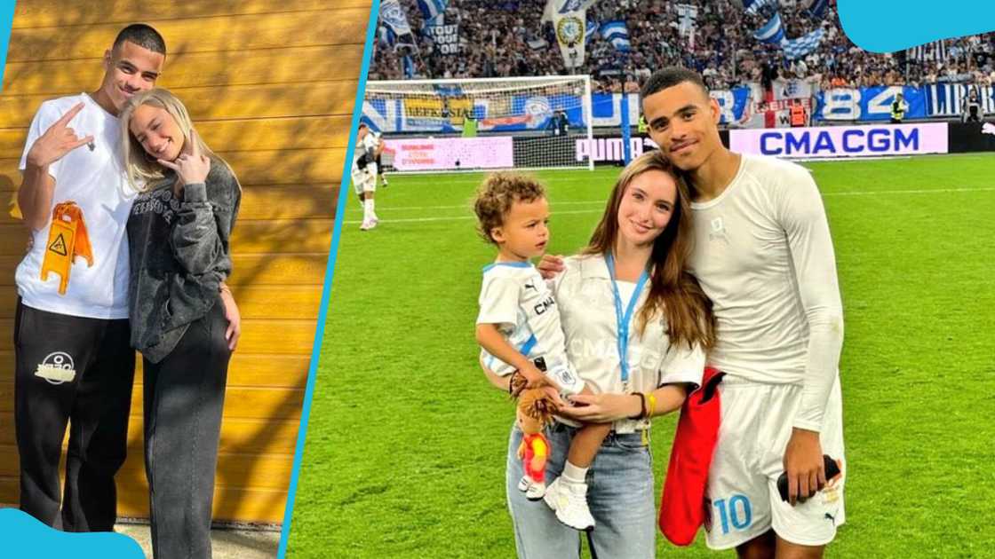 Mason Greenwood and his girlfriend, Harriet Robson Mason Greenwood and his girlfriend, Harriet Robson