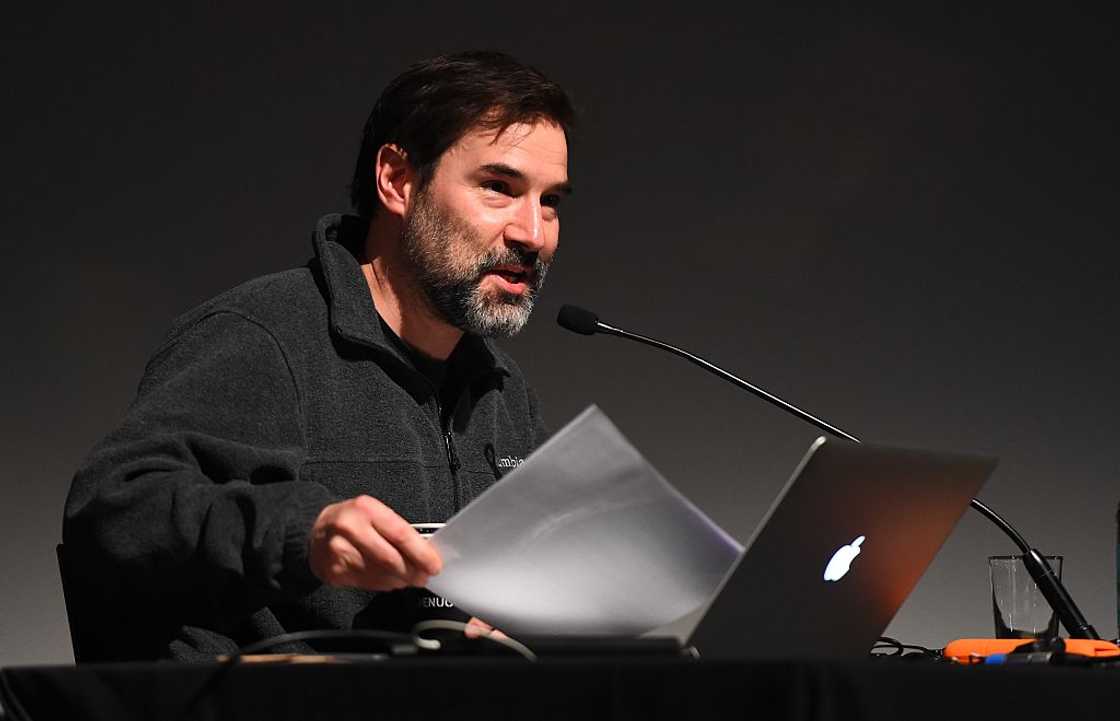 Comedian Adam Buxton of The Adam Buxton Podcast during a special 20th Anniversary Show Comedian Adam Buxton of The Adam Buxton Podcast during a special 20th Anniversary Show
