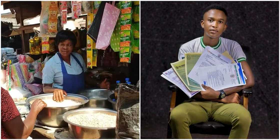 Nigerian man celebrates mum who sponsored his education as a trader after graduating with no job for 17 years Nigerian man celebrates mum who sponsored his education as a trader after graduating with no job for 17 years