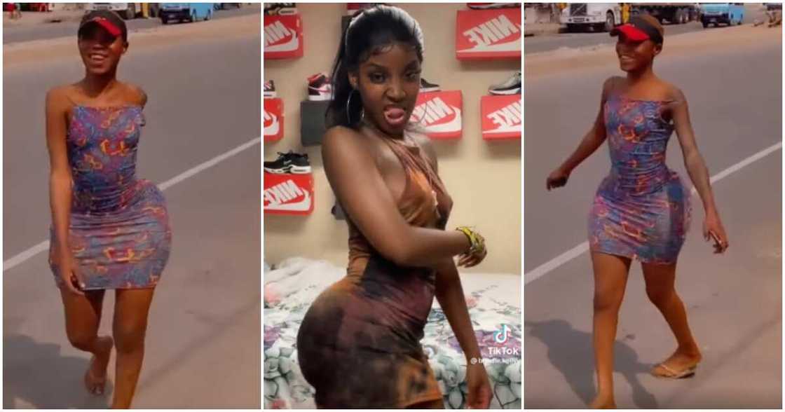 Lady shows off her curves Lady shows off her curves