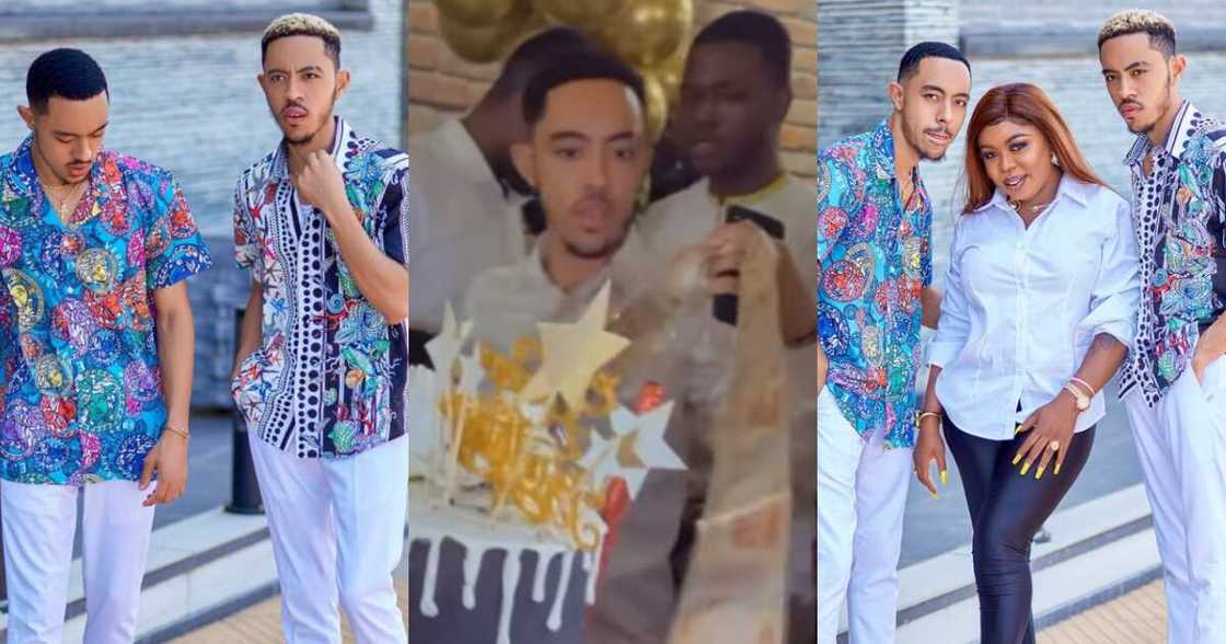 Afia Schwar surprises her twin sons with cake full of GHc50 notes at their 20th b'day party; video drops Afia Schwar surprises her twin sons with cake full of GHc50 notes at their 20th b'day party; video drops