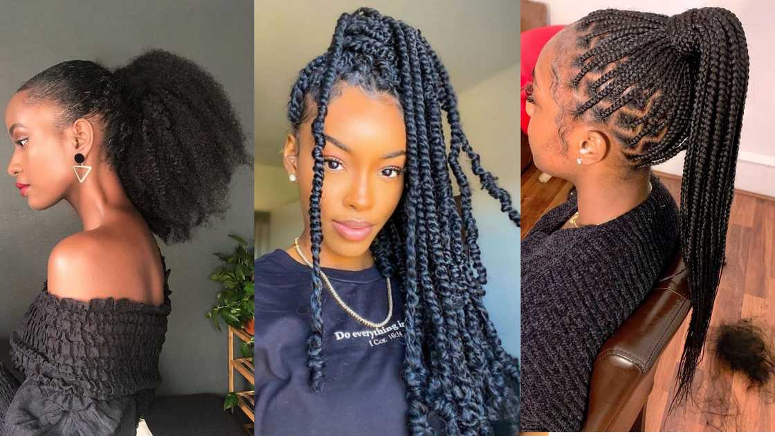 50+ latest ponytail hairstyles in Ghana to up your hair game - YEN.COM.GH