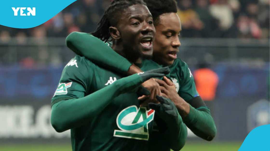 Mohammed Salisu celebrates after scoring. Mohammed Salisu celebrates after scoring.