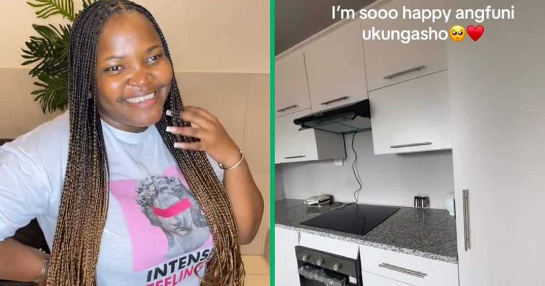Woman renovates parent's kitchen Woman renovates parent's kitchen