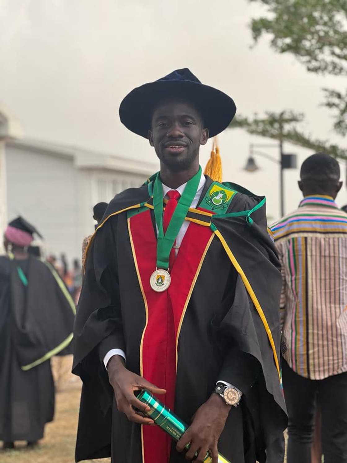 This Ghanaian man is the Overall Best Student of his medical graduating class at UHAS. This Ghanaian man is the Overall Best Student of his medical graduating class at UHAS.