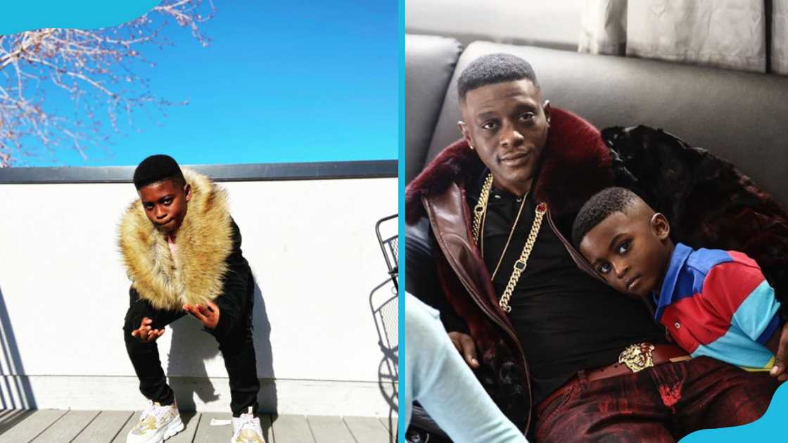 Michael Jordan Hatch and his dad, Boosie Michael Jordan Hatch and his dad, Boosie