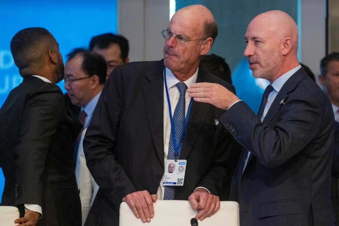 French economy minister Eric Lombard (center) says the European Union and the United States were still far from a tariffs deal French economy minister Eric Lombard (center) says the European Union and the United States were still far from a tariffs deal