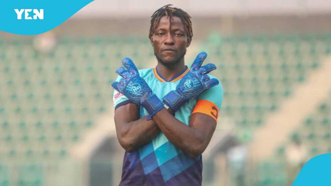 Hearts of Oak’s Benjamin Asare kept five consecutive clean sheets prior to conceding against Dreams FC in the Ghana Premier League. Hearts of Oak’s Benjamin Asare kept five consecutive clean sheets prior to conceding against Dreams FC in the Ghana Premier League.