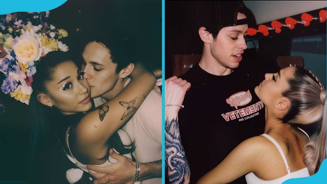 Dalton Gomez holding Ariana and wearing his cap backwards Dalton Gomez holding Ariana and wearing his cap backwards