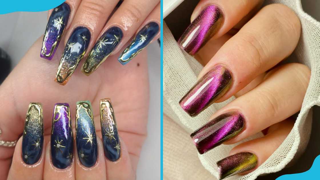 Galaxy coffin nails Galaxy coffin nails