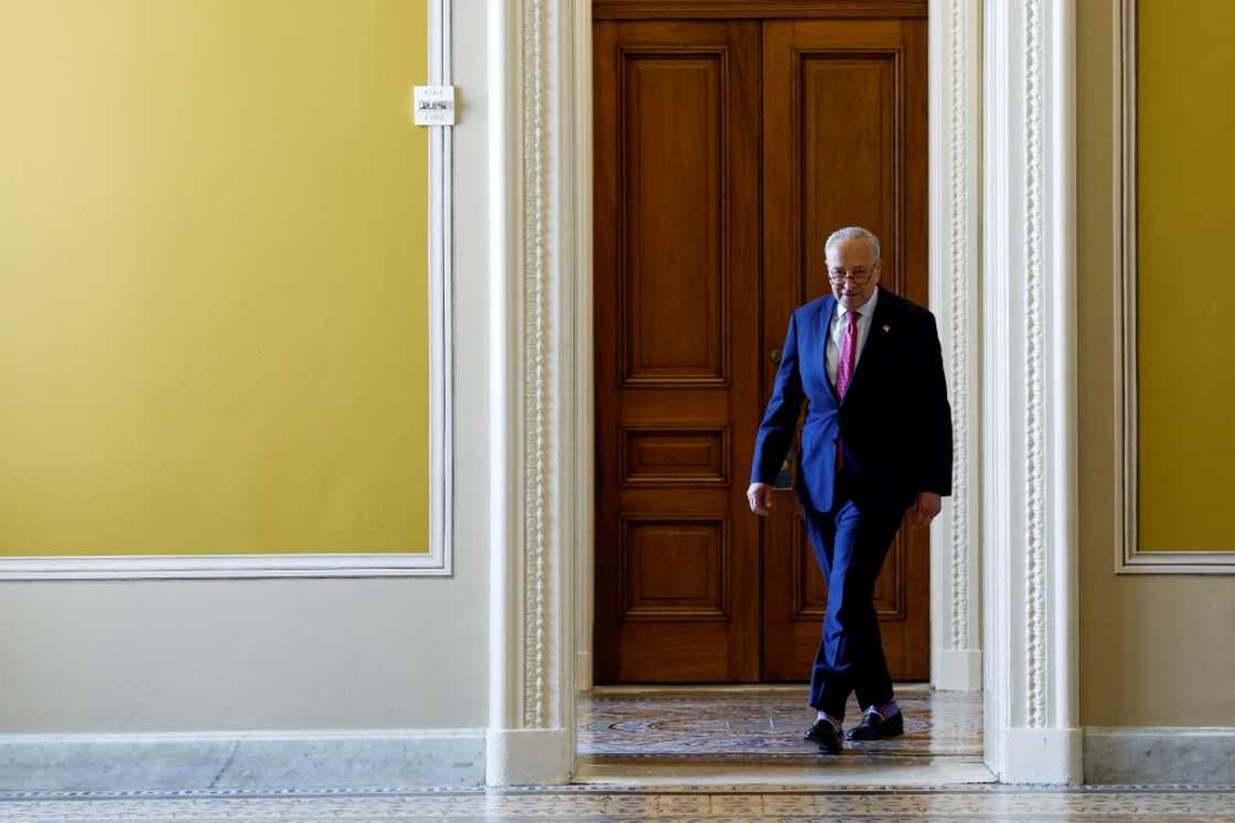 Senate Majority Leader Chuck Schumer walks to the Senate Chambers in the US Capitol on June 01, 2023 Senate Majority Leader Chuck Schumer walks to the Senate Chambers in the US Capitol on June 01, 2023