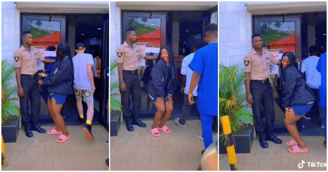 Dancing videos, Nigerian lady dances,lady dances for security man, lady whines waist for security man, Kizz Daniel Cough