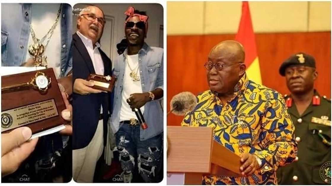 Shatta Wale to give his Key to the City of Worcester award to Akufo-Addo Shatta Wale to give his Key to the City of Worcester award to Akufo-Addo