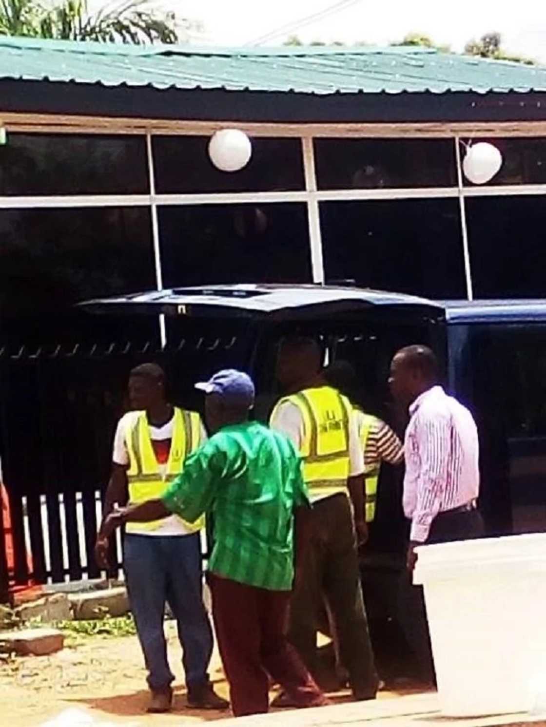 AMA officials at Shatta Michy's pub AMA officials at Shatta Michy's pub
