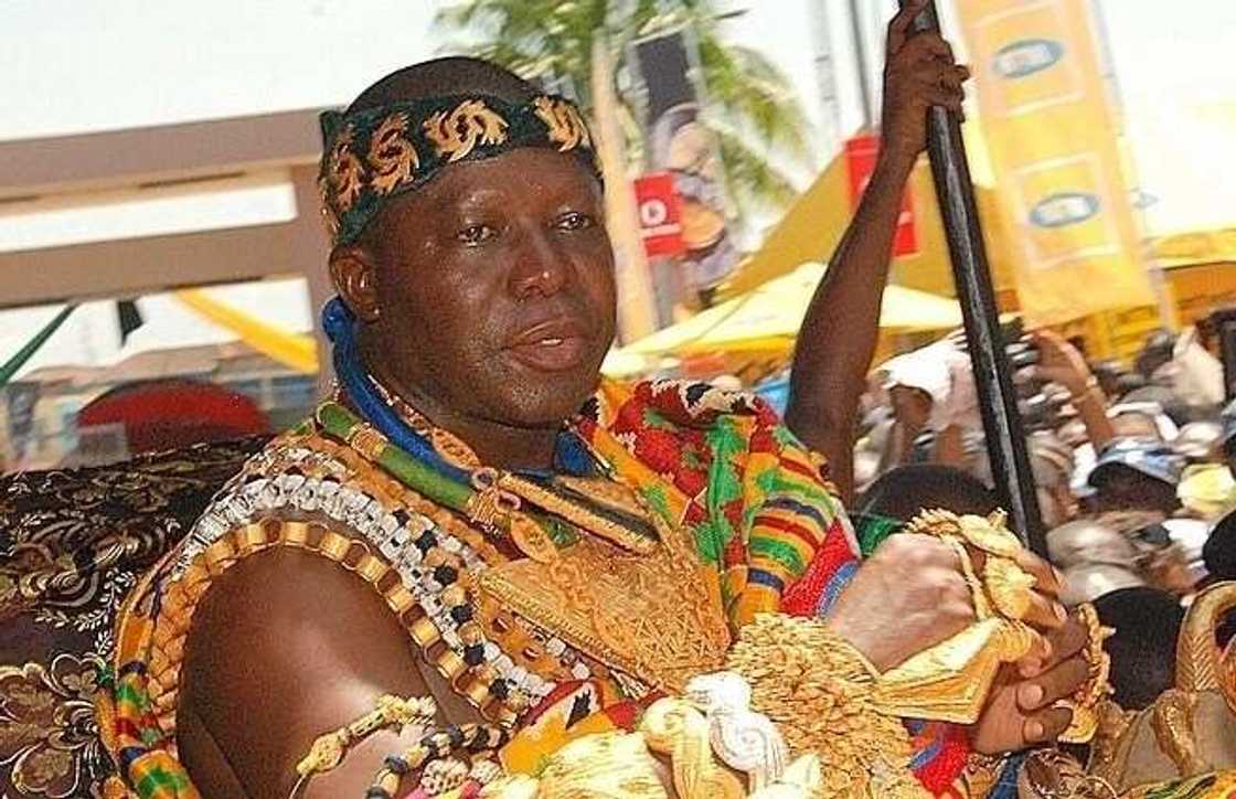 A traditional chief wearing his regalia