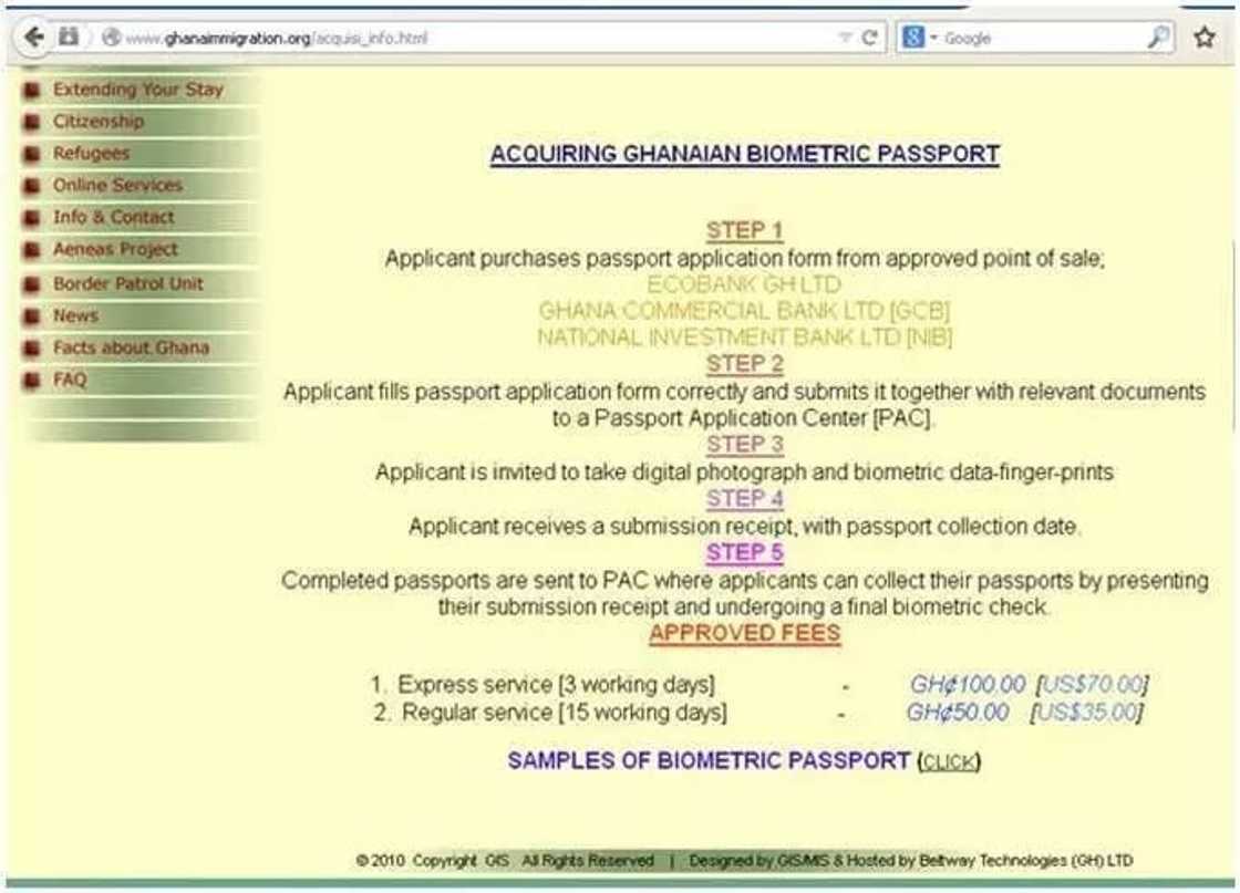 Download and fill Ghana biometric passport application form