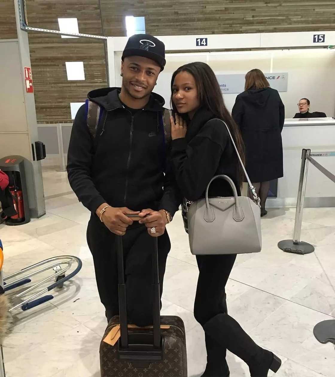 Imani Ayew with Andre Ayew