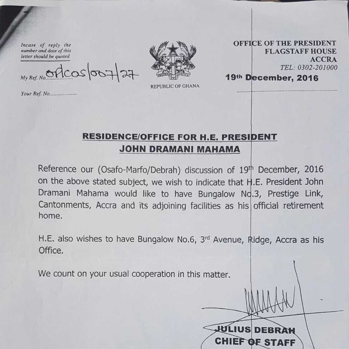 Bawumia stranded as Mahama refuses to vacate bungalow; requests it as ex-gratia Bawumia stranded as Mahama refuses to vacate bungalow; requests it as ex-gratia