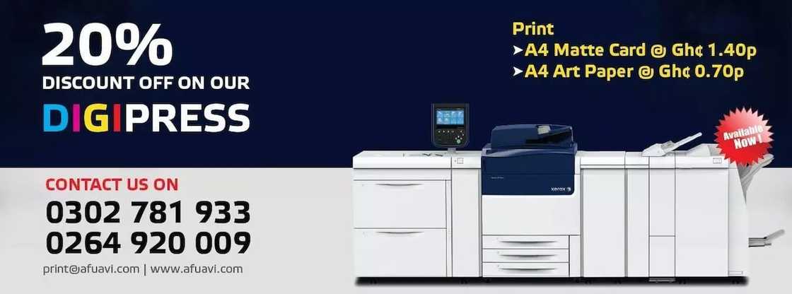 List of printing companies in Ghana
label printing companies in Accra Ghana
large format printing companies in Ghana
textile printing companies in Ghana
offset printing companies in Ghana