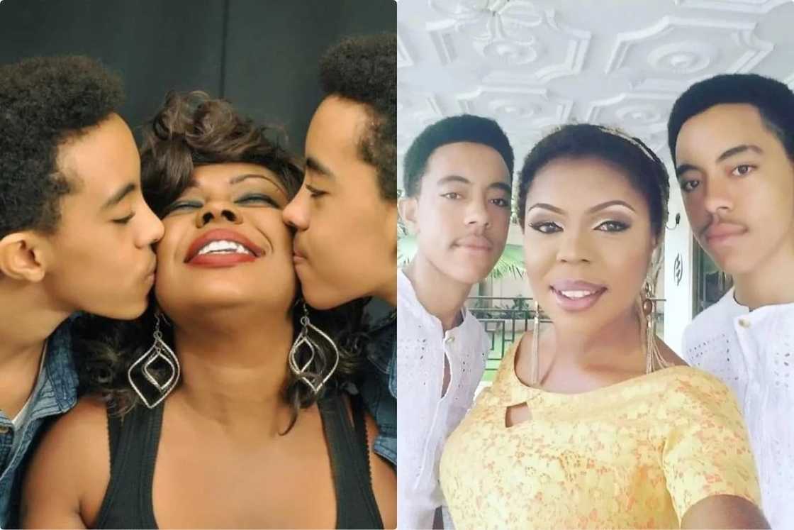 Afia Schwar: Photos of Actress’ Twin sons Growing up in Kwadaso, Ashanti Region, drops