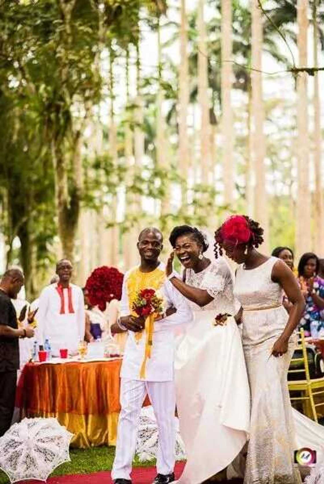 Wedding photos of Manasseh Azure Awuni and Becky