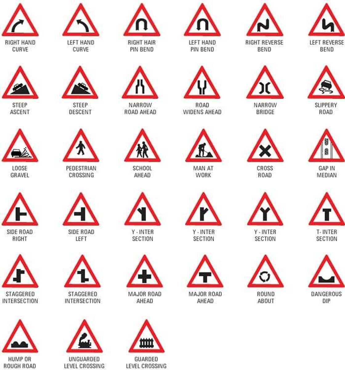 DVLA road signs and meanings in Ghana