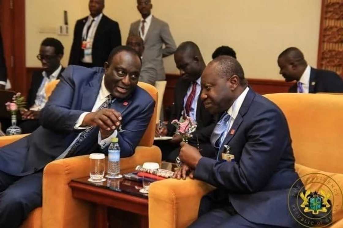 Finance Minister Ken Ofori-Atta finally wears suit Finance Minister Ken Ofori-Atta finally wears suit