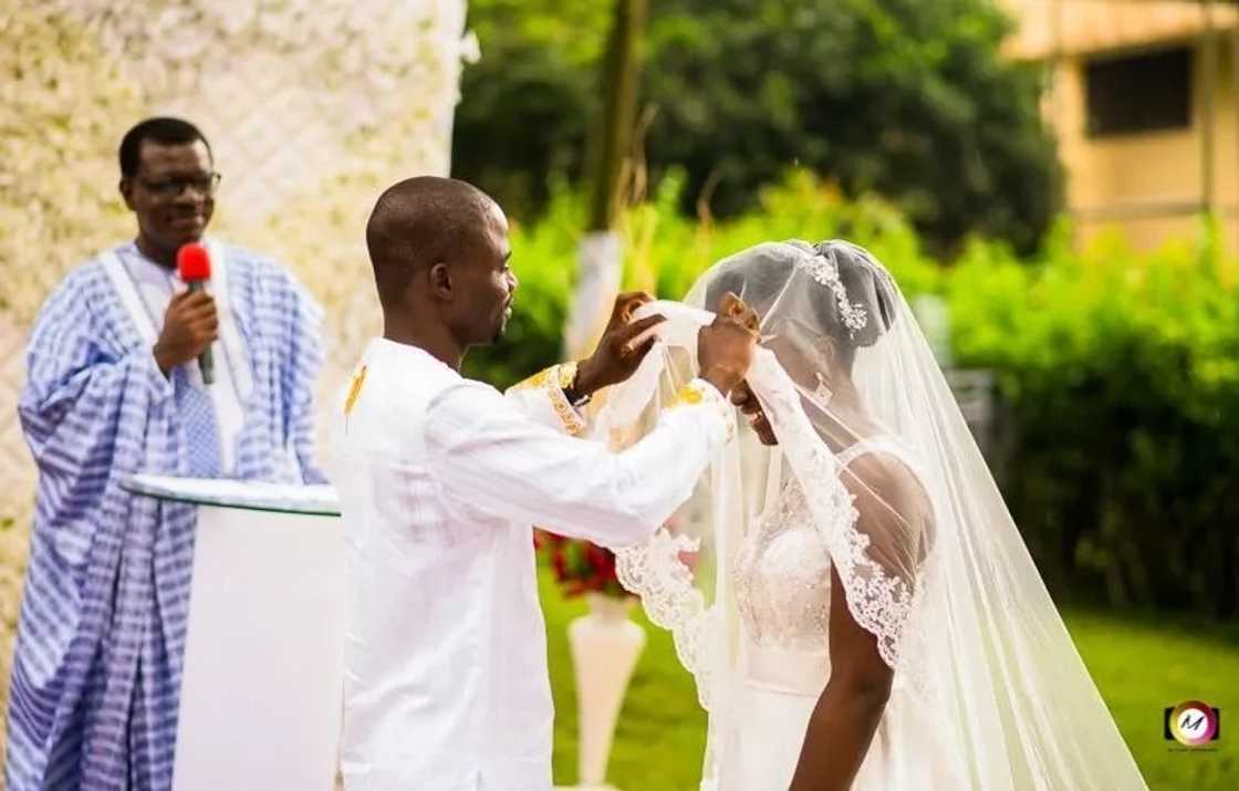 Wedding photos of Manasseh Azure Awuni and Becky