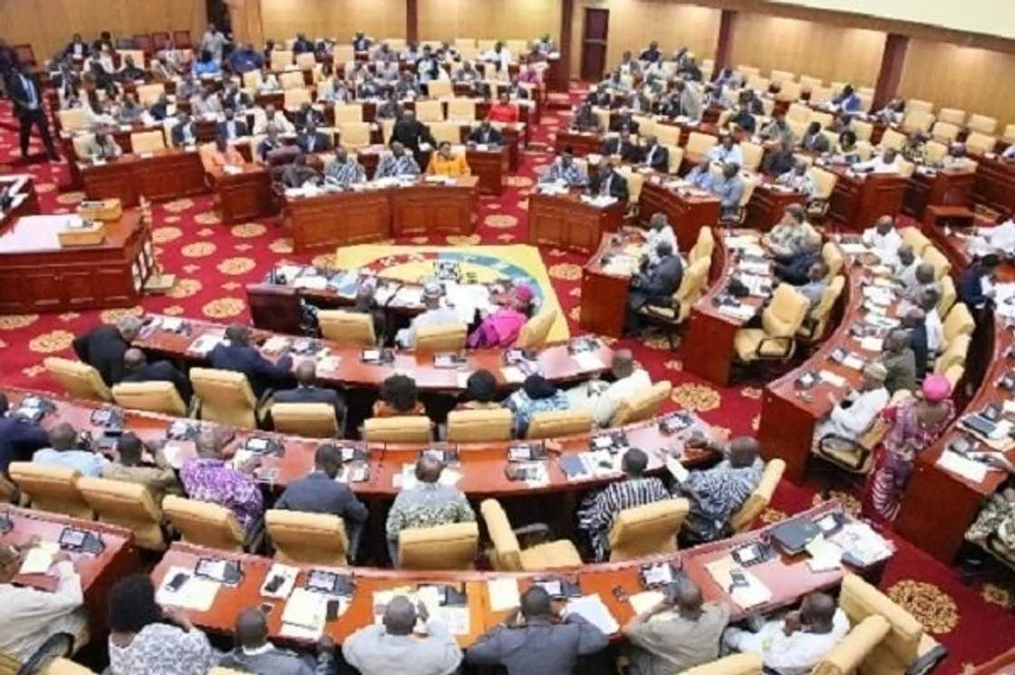 The main floor of Ghana's parliament house