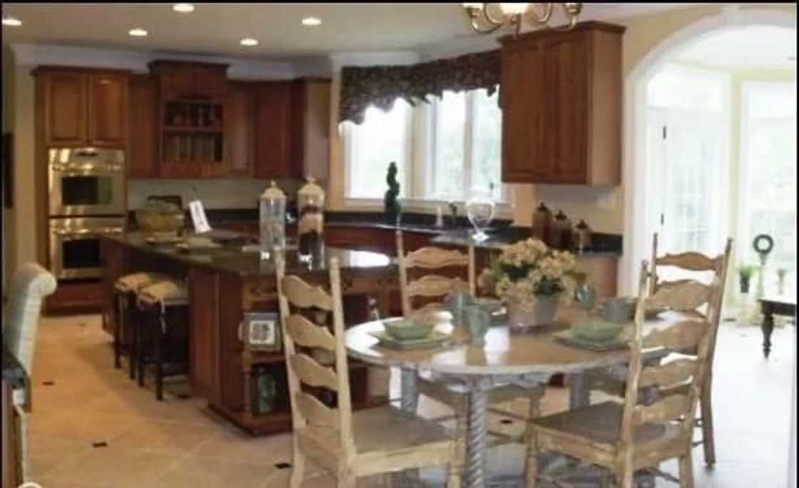 A photo of furniture in a room A photo of furniture in a room