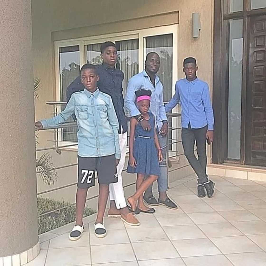 Stephen Appiah and children Stephen Appiah and children