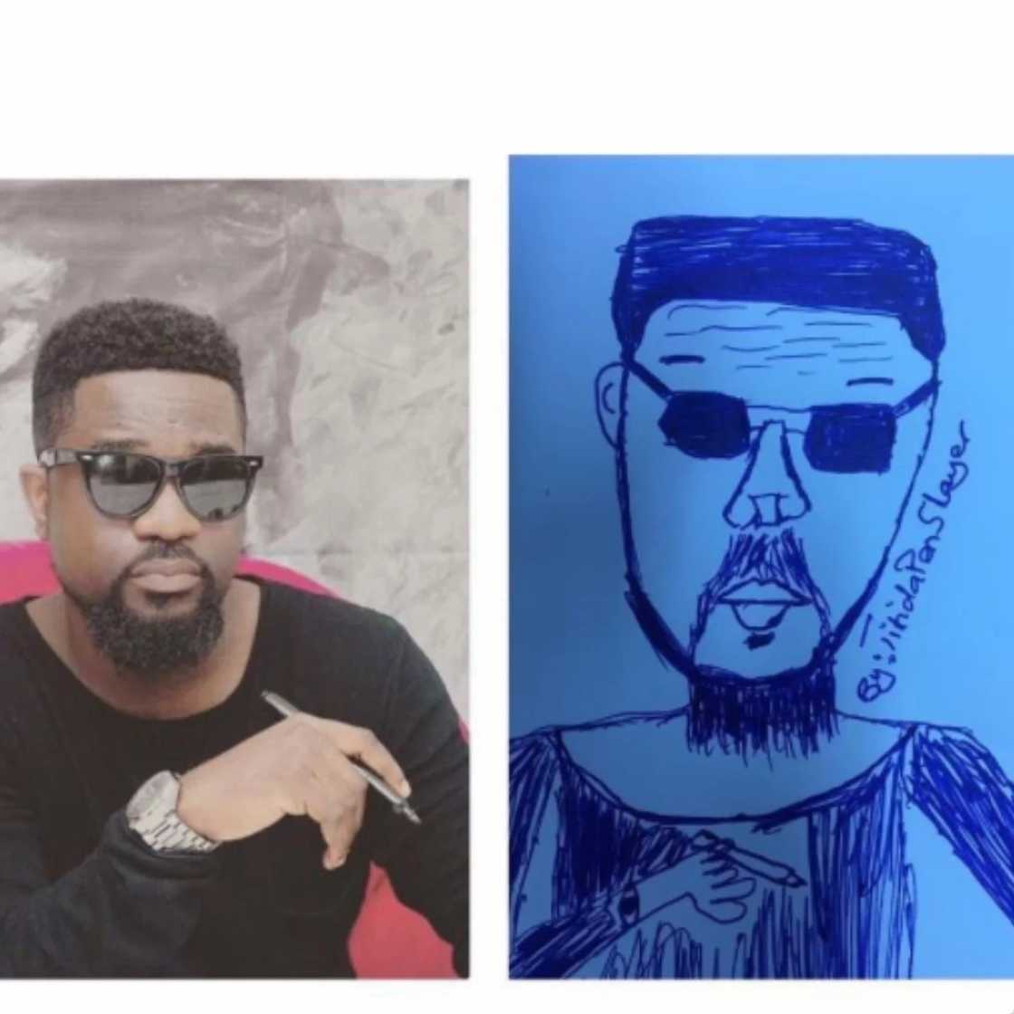 Pen artist draws hilarious pictures of celebrities on paper Pen artist draws hilarious pictures of celebrities on paper