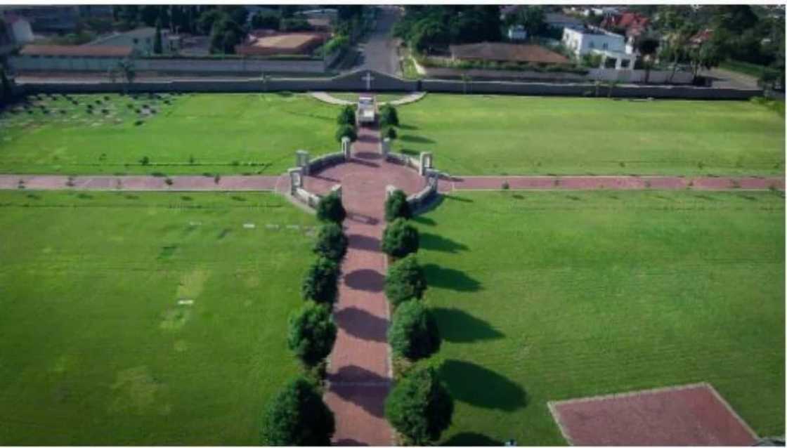 Aerial view of Gethsemane Gardens