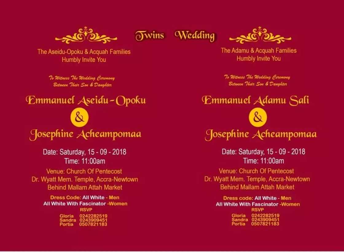 Twin sister with same first name set to marry two different guys with same first names on same day