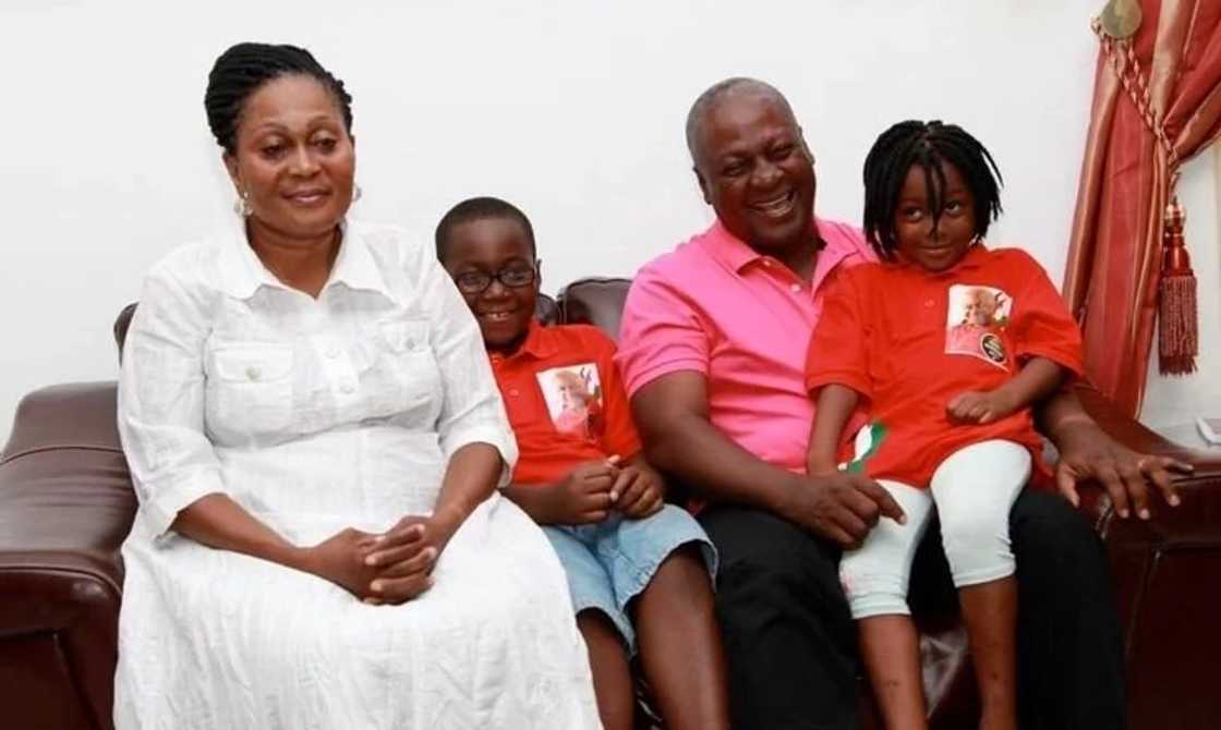 Former president Mahama shows off his children Former president Mahama shows off his children