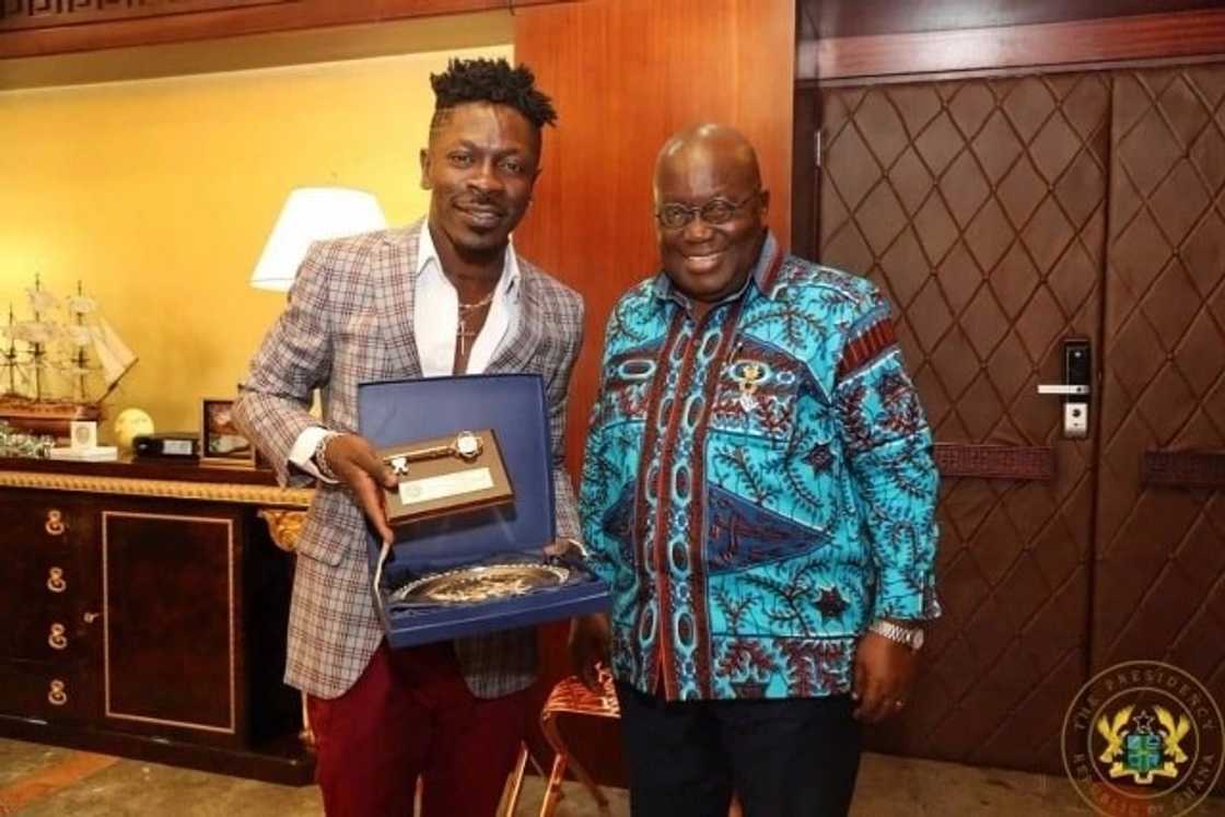 Shatta Wale with President Akufo-Addo