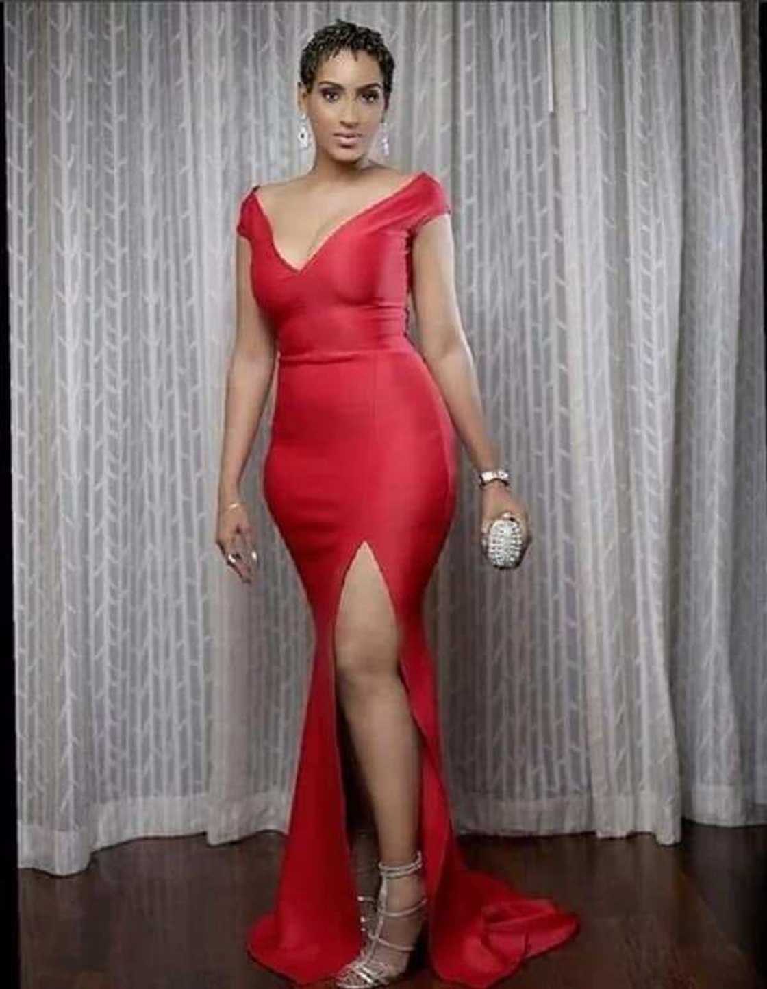 Juliet Ibrahim wearing a red dress Juliet Ibrahim wearing a red dress