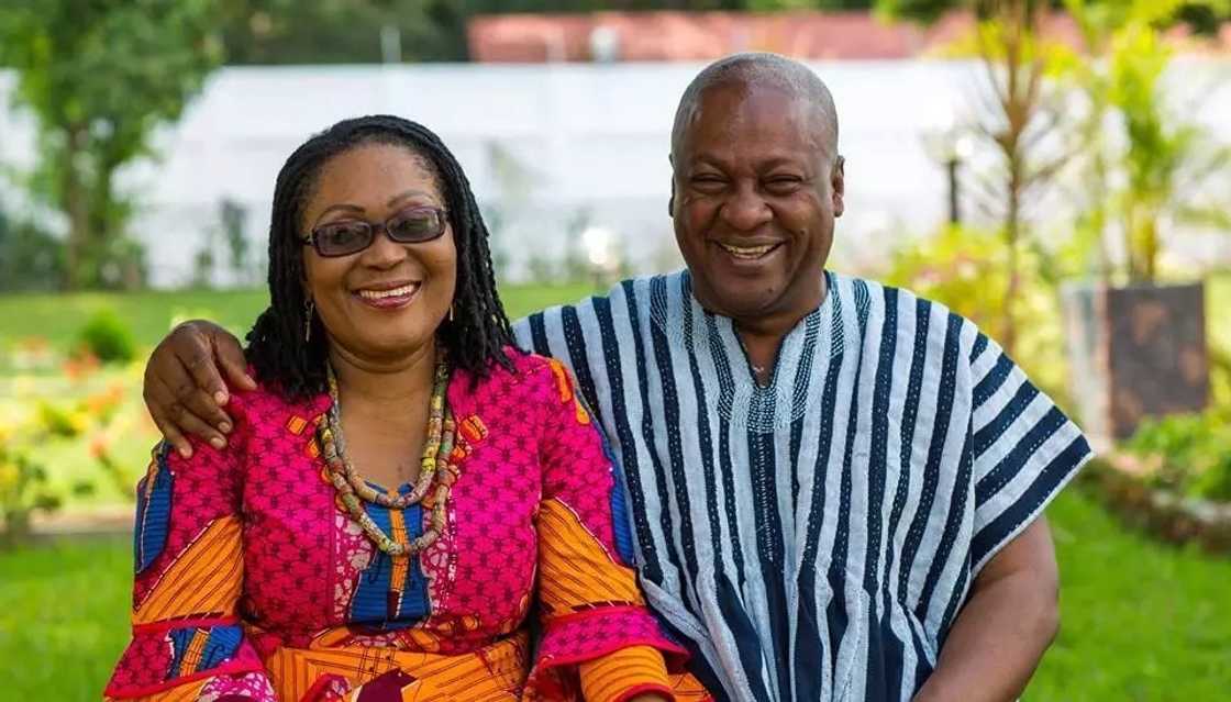 Former president Mahama shows off his children