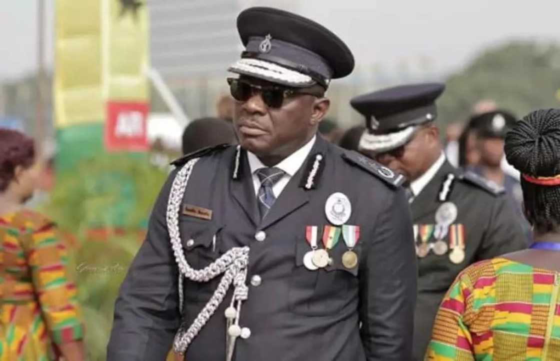 A policeman wearing his uniform