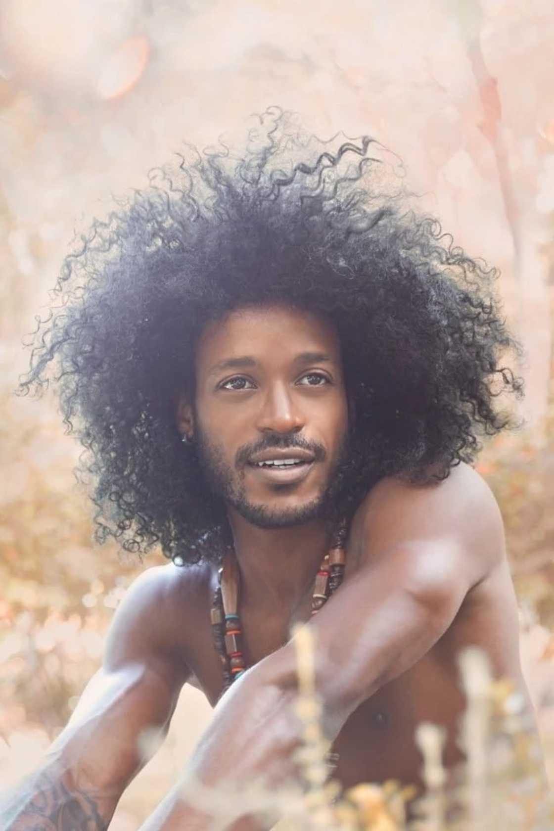 A man with lots of hair A man with lots of hair