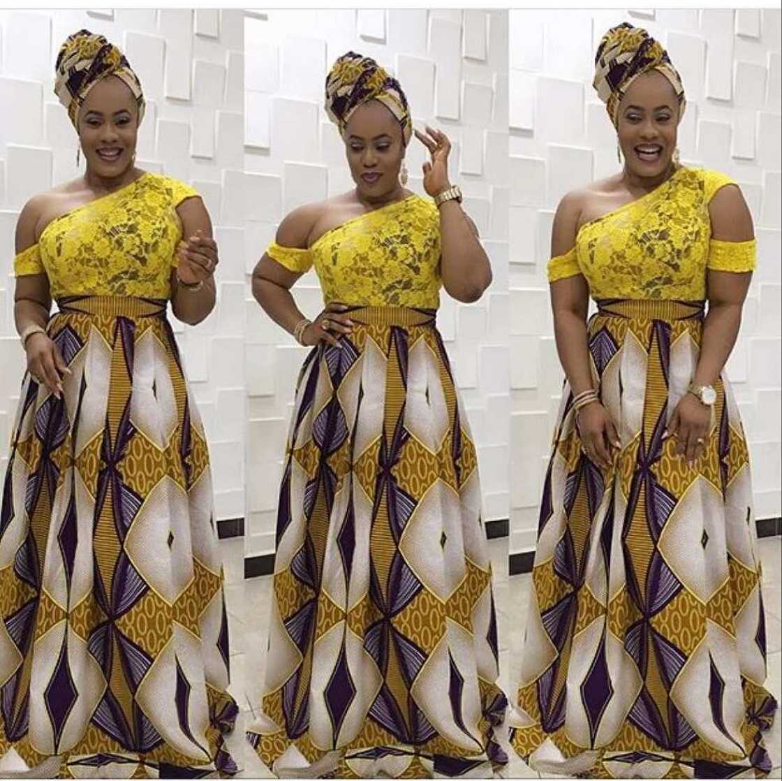 Ankara and paper lace combination styles best sale