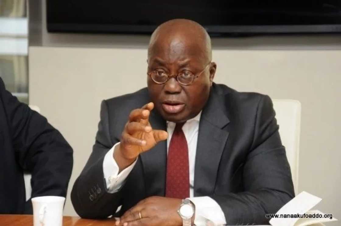 Nana Addo wearing a suit