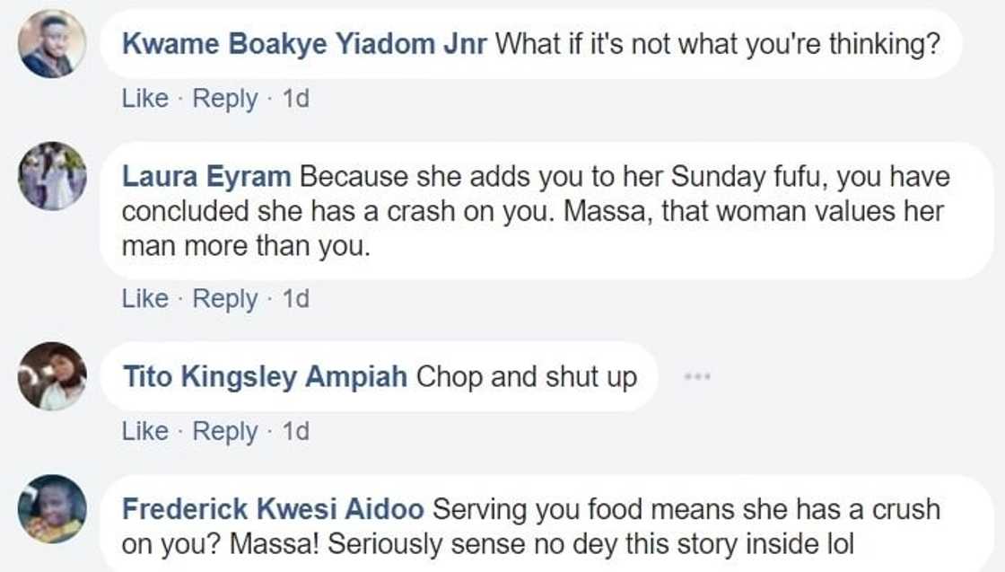 The wife of my co-tenant wants me, she serves me Fufu every Sunday - Confused tenant asks for help