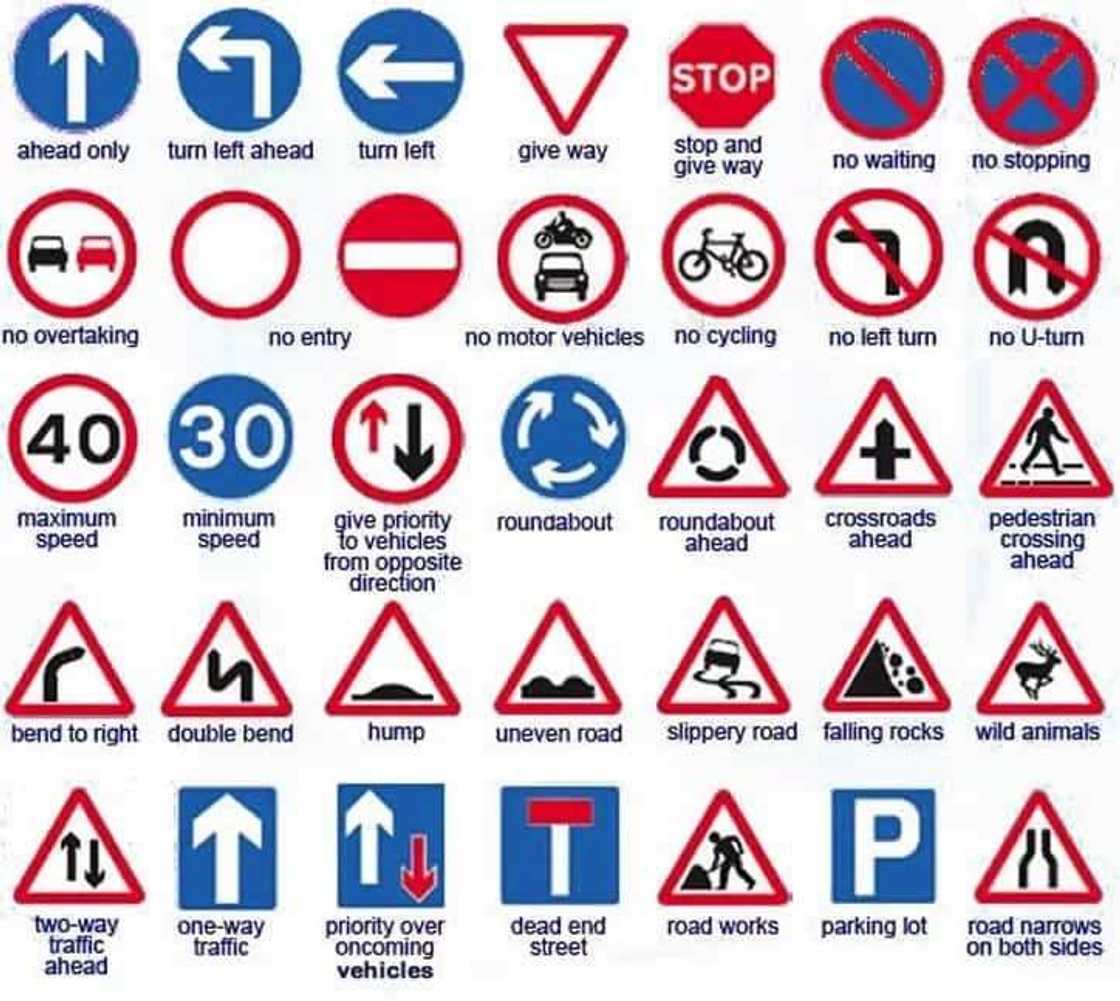 DVLA road signs and meanings in Ghana